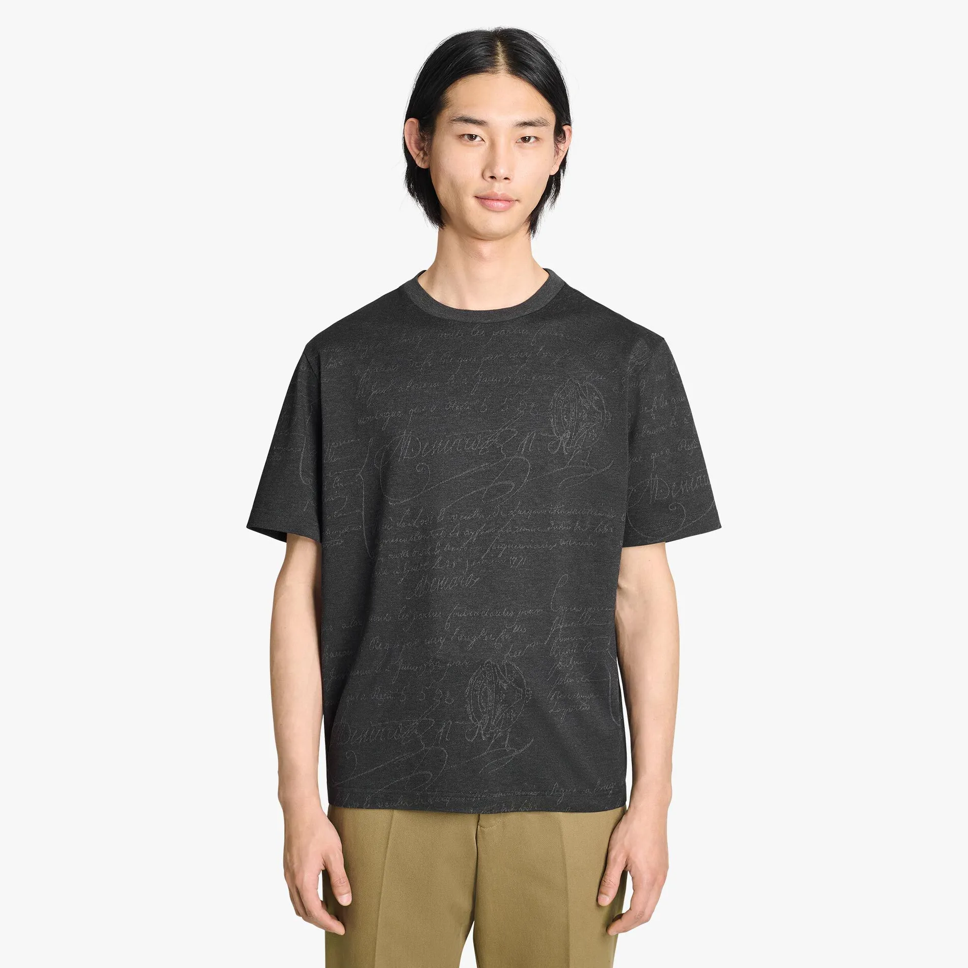 Berluti T-Shirt En Jacquard Scritto All-Over | Polos & T-shirts