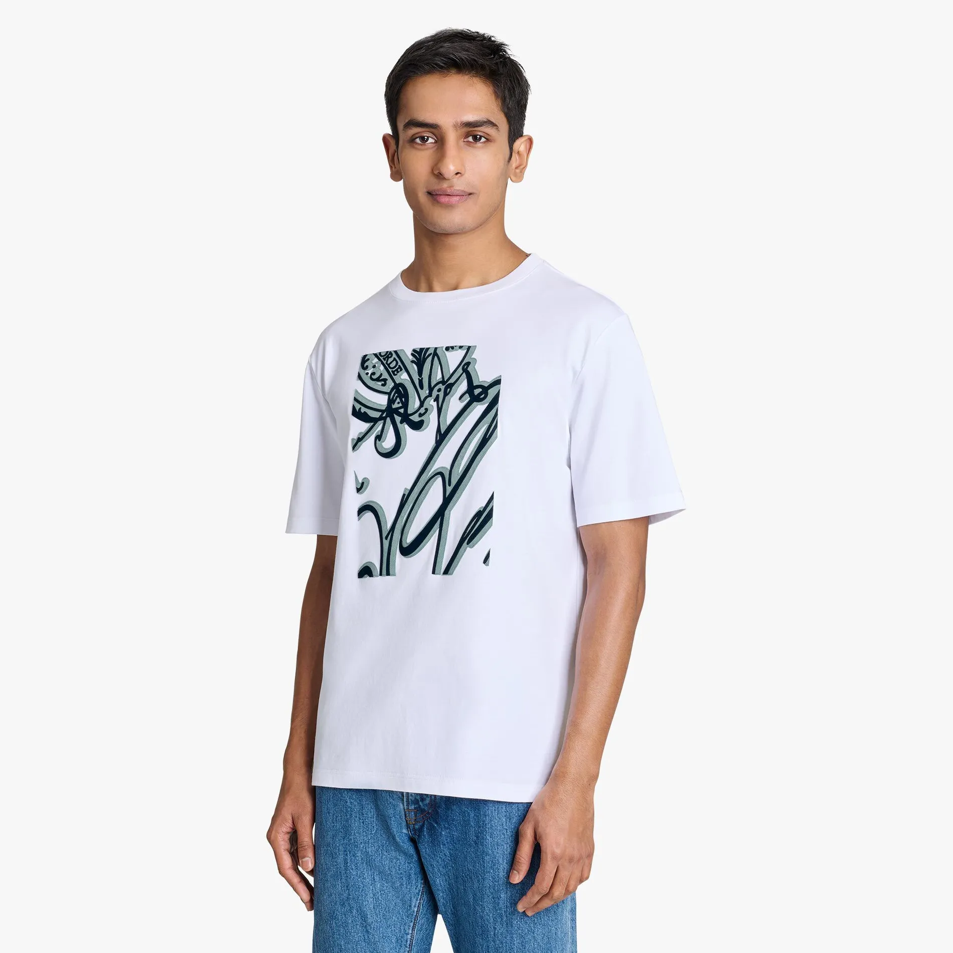 Berluti T-Shirt Frame Scritto Avec Effet Su&eacute;d&eacute; | Polos & T-shirts