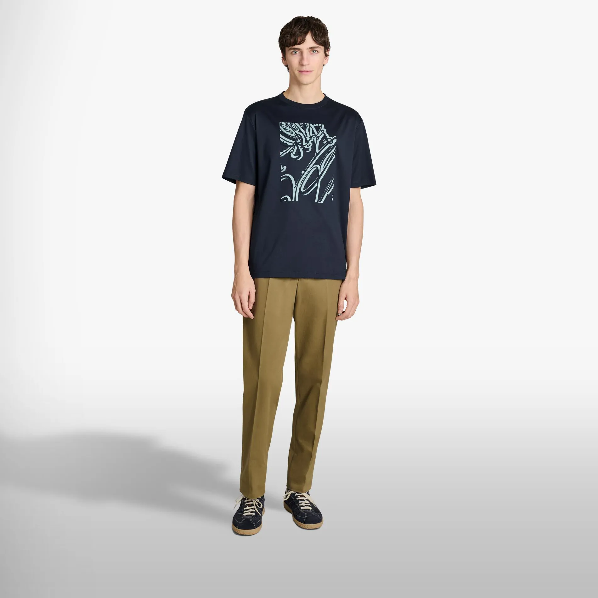 Berluti T-Shirt Frame Scritto Avec Effet Su&eacute;d&eacute; | Polos & T-shirts