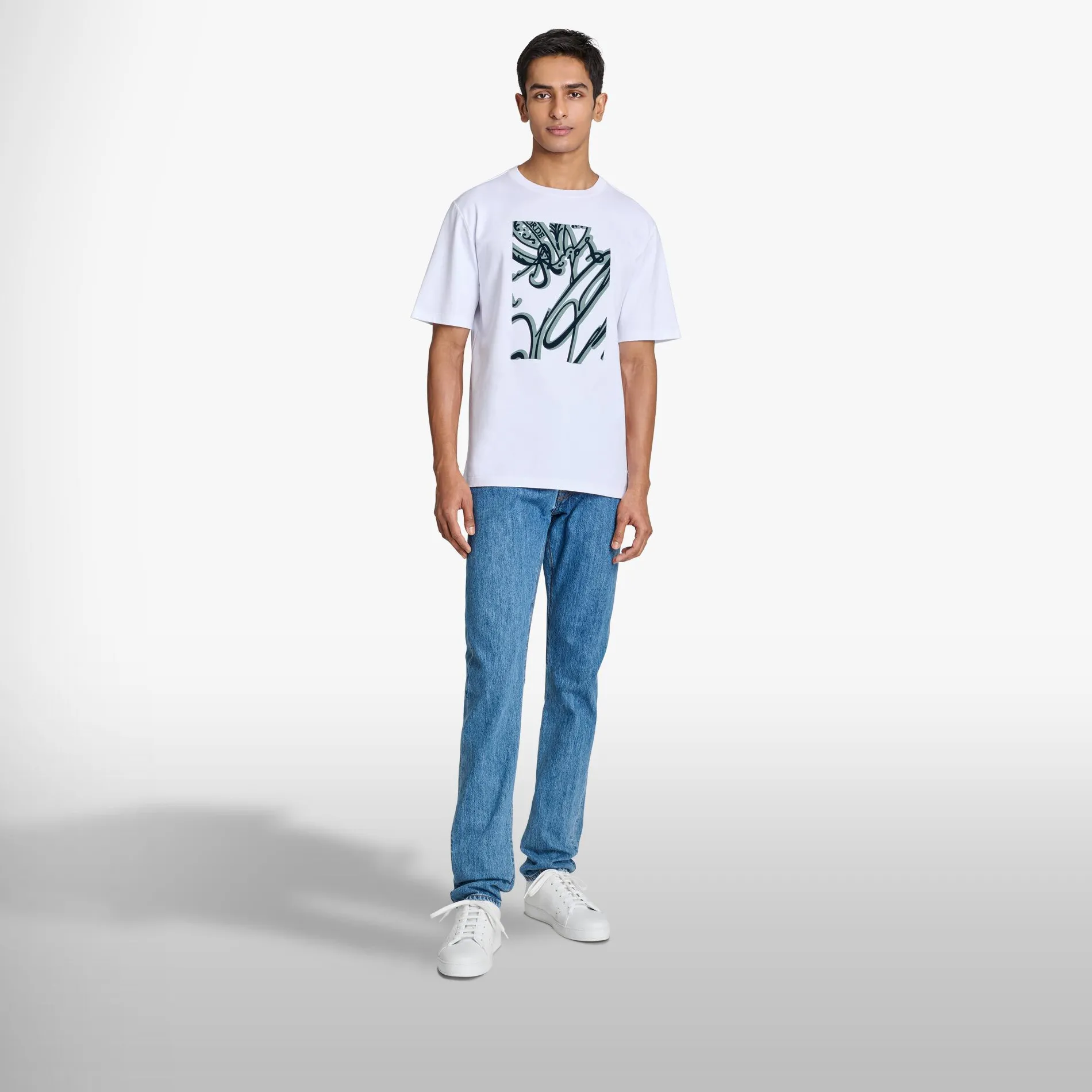 Berluti T-Shirt Frame Scritto Avec Effet Su&eacute;d&eacute; | Polos & T-shirts