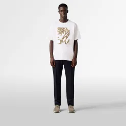 Berluti T-Shirt Frame Scritto Avec Effet Su&eacute;d&eacute; | Polos & T-shirts