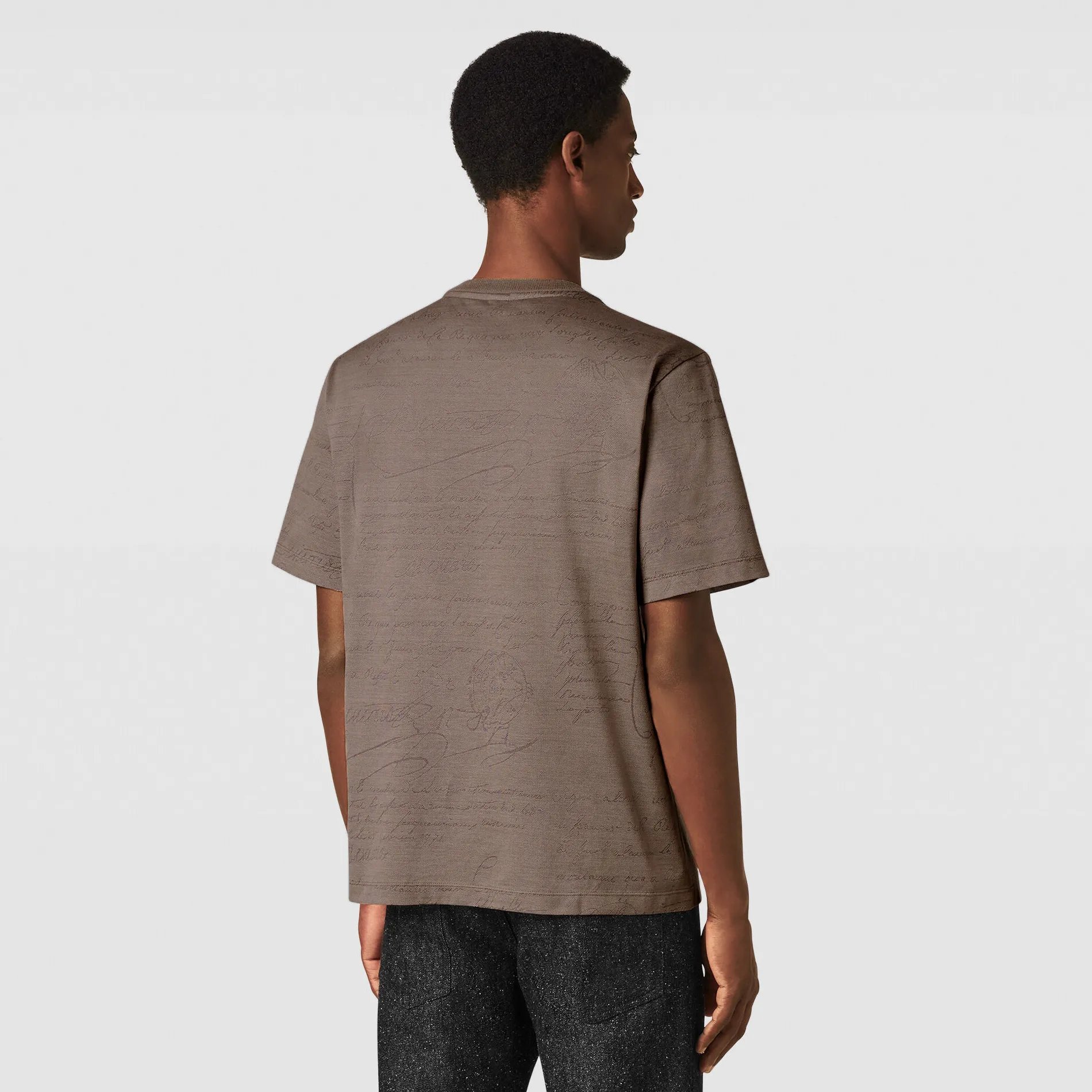 Berluti T-shirt Piqu&eacute; en Jacquard Scritto | Polos & T-shirts