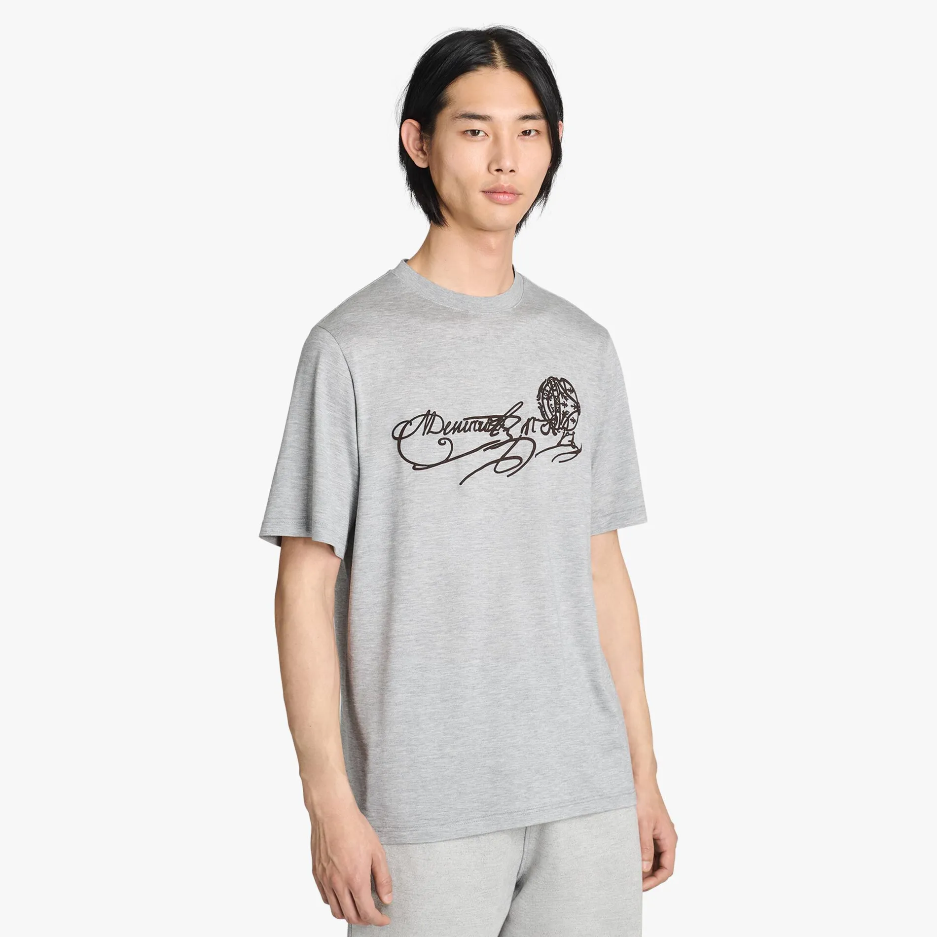 Berluti T-Shirt Scritto Avec Effet Su&eacute;d&eacute; | Polos & T-shirts