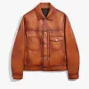 Berluti Veste Denim En Cuir Patin&eacute; | Cuir