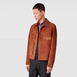 Berluti Veste Denim en Suede | Cuir