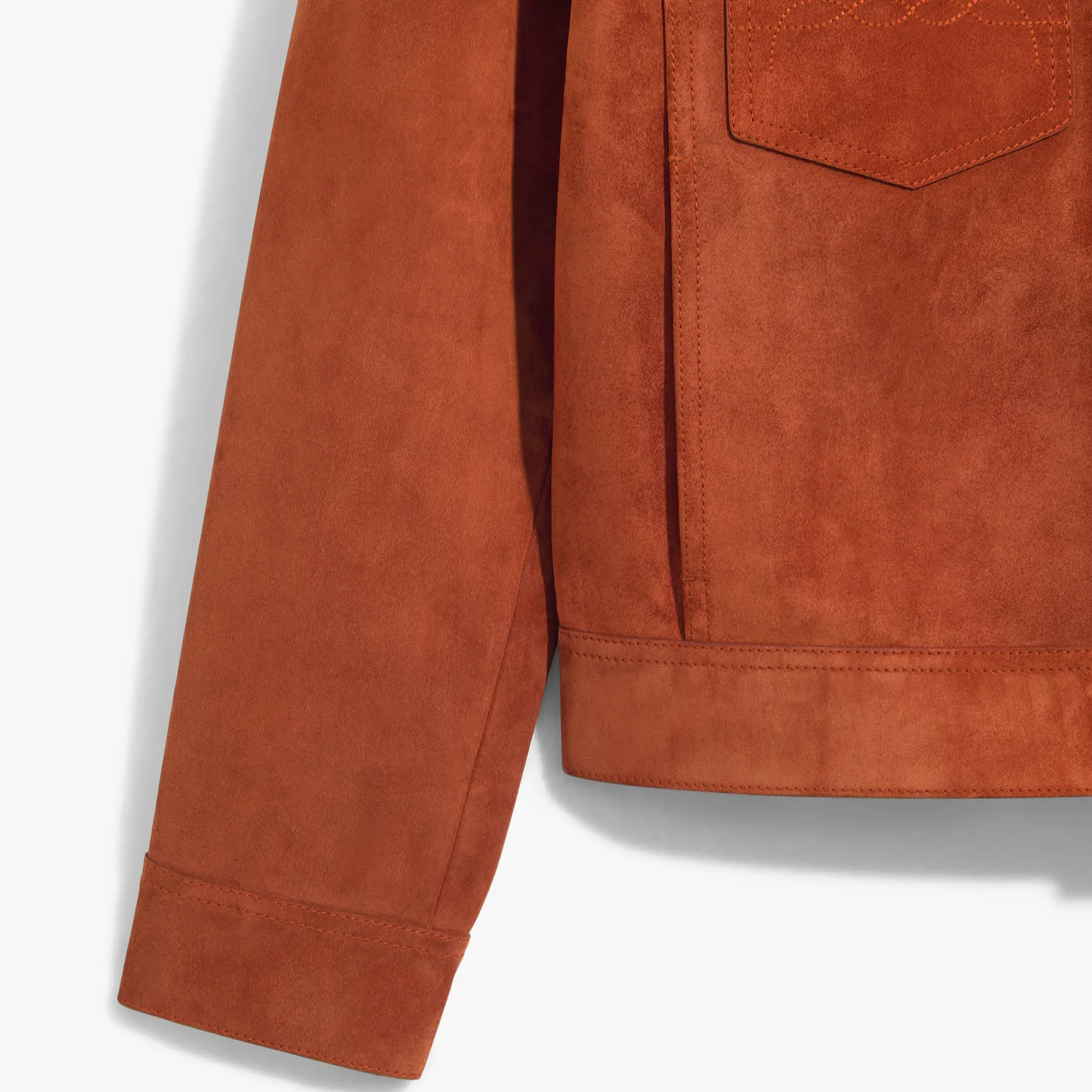 Berluti Veste Denim en Suede | Cuir