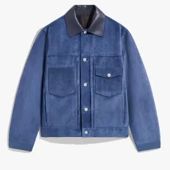 Berluti Veste Denim En Su&egrave;de | Cuir