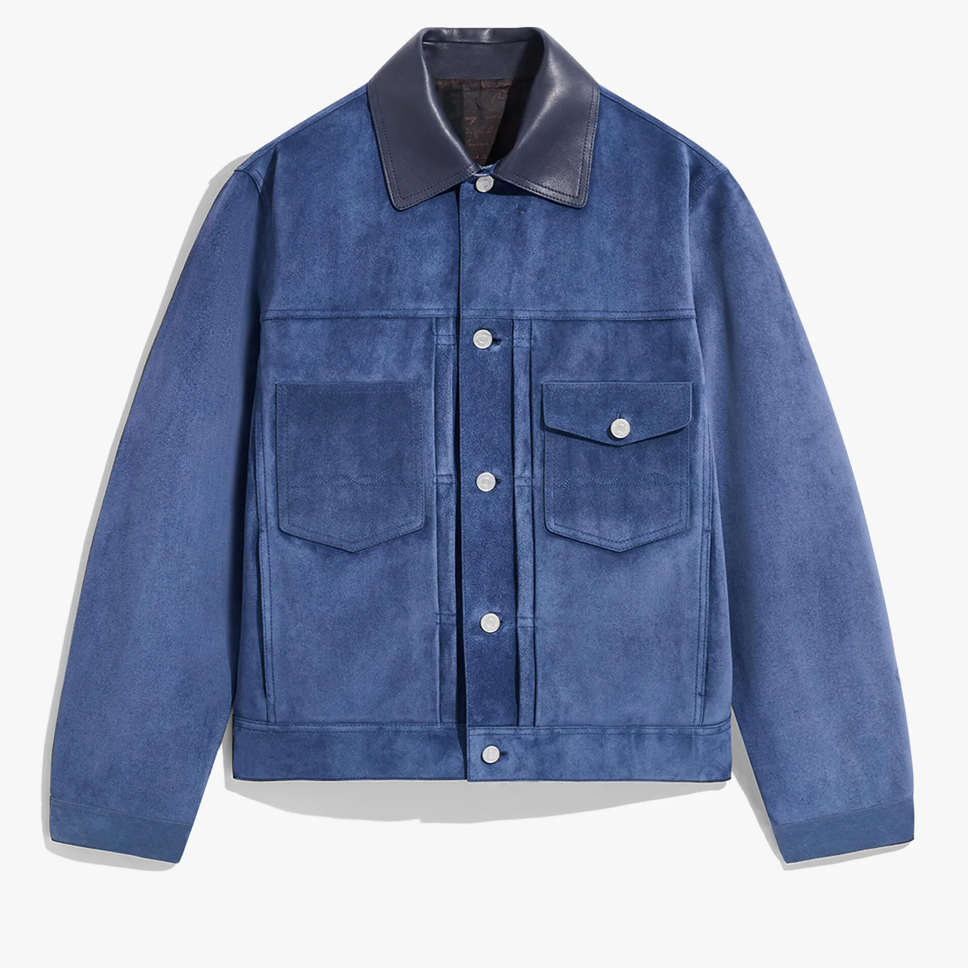 Berluti Veste Denim En Suède | Cuir