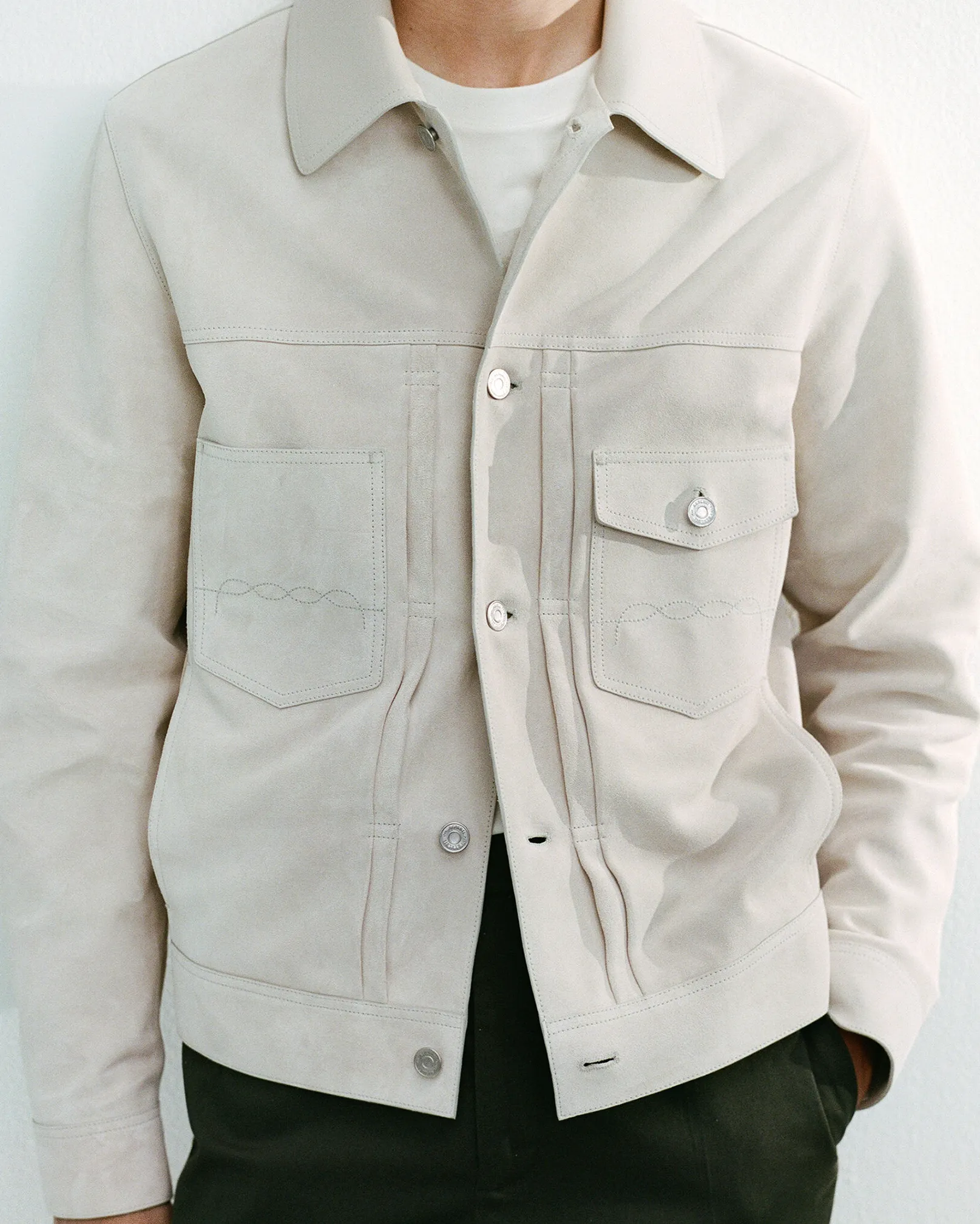Berluti Veste Denim En Su&egrave;de | Cuir