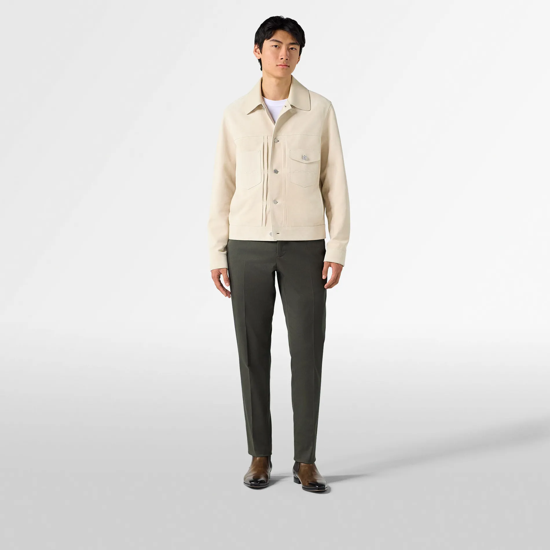Berluti Veste Denim En Suède | Cuir