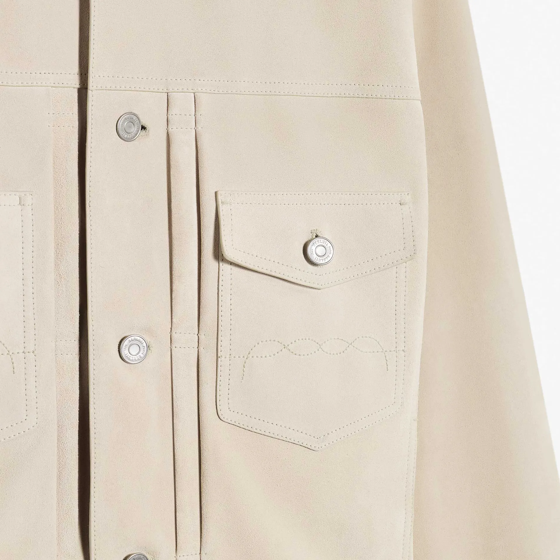 Berluti Veste Denim En Suède | Cuir